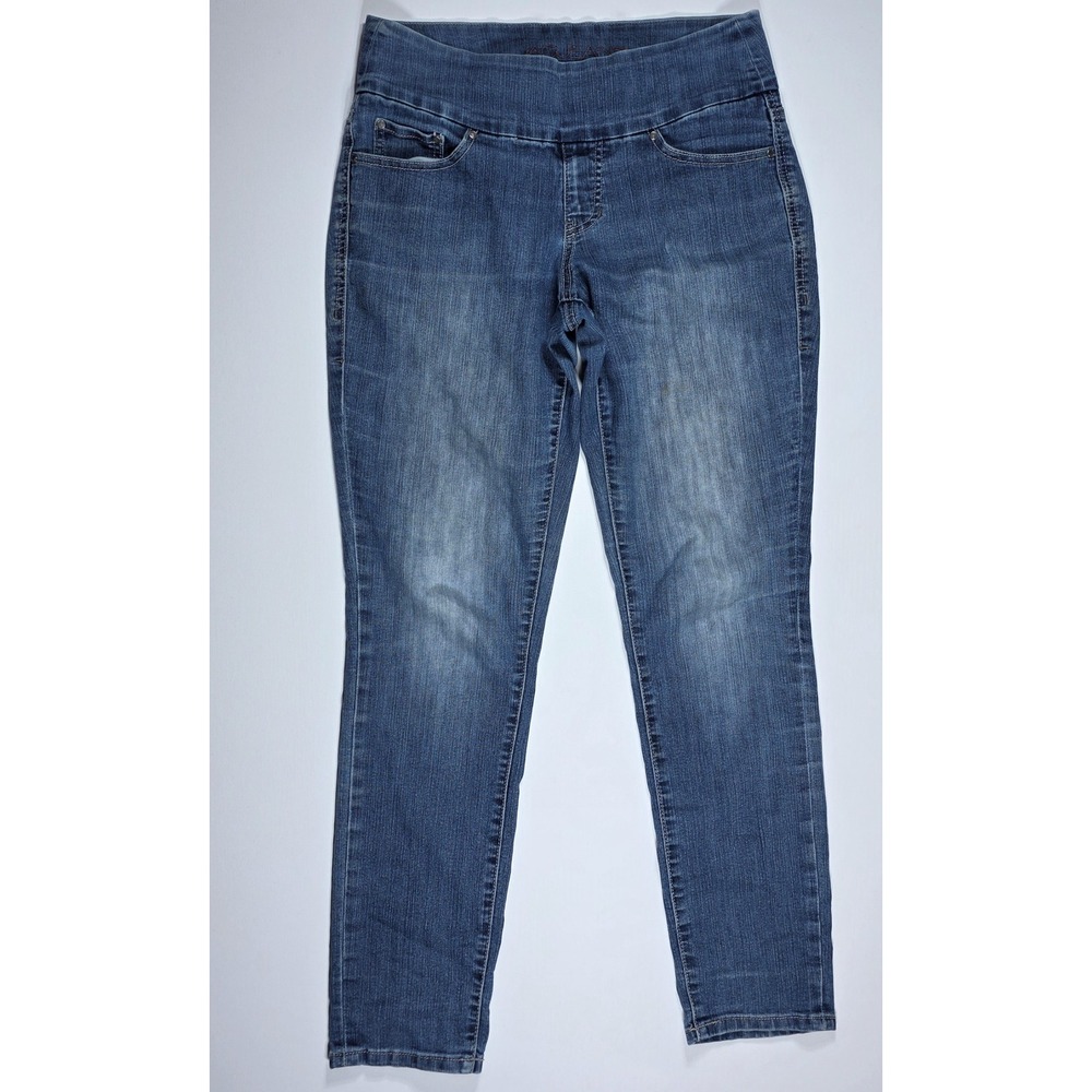 Jag Jeans Peri Pull On Straight Leg Denim Medium Wash Blue Size 6